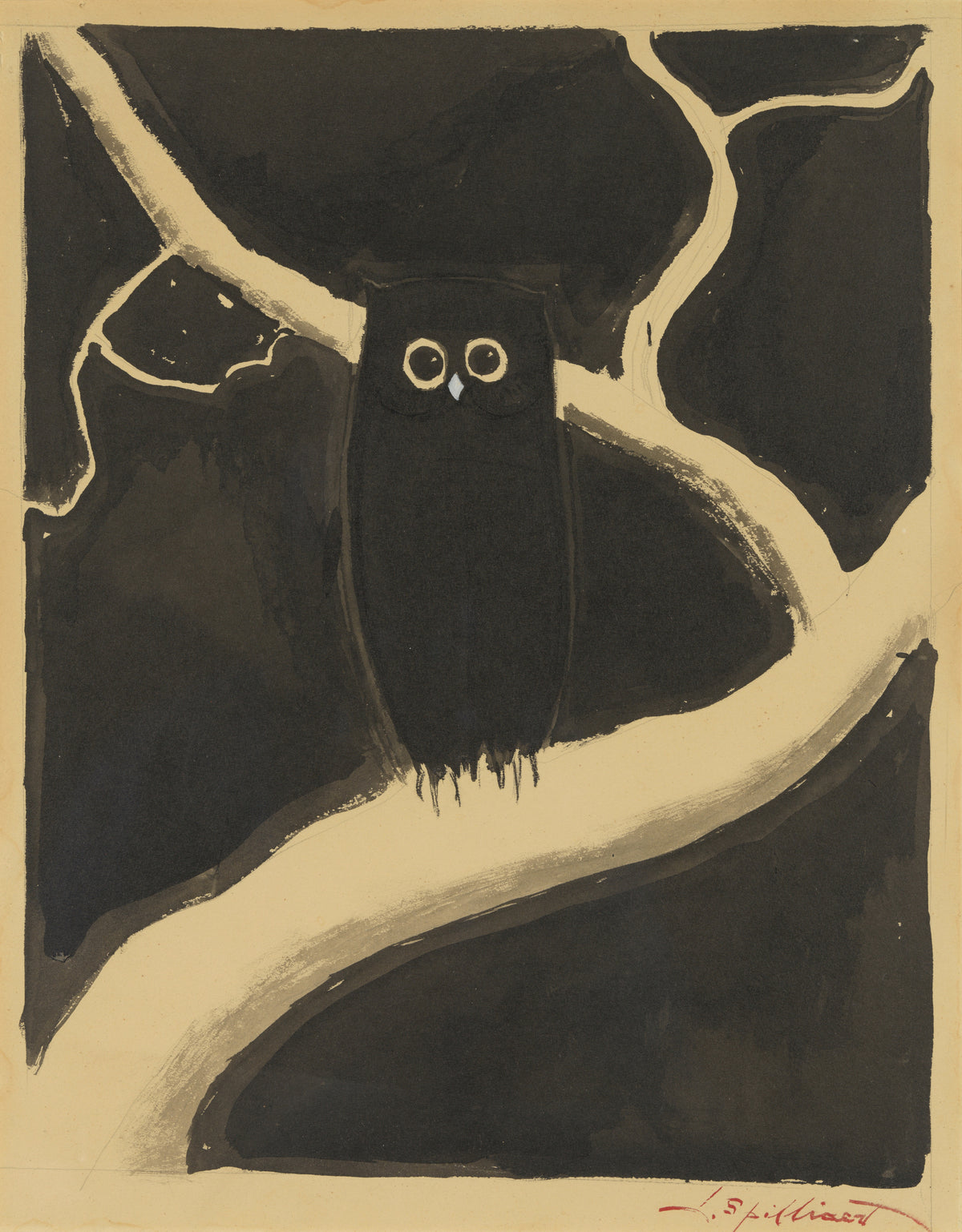 Léon Spilliaert — De uil | Symbolist Art Print