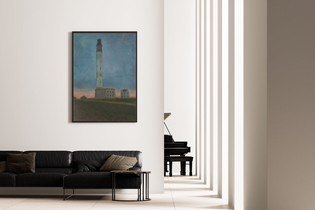 Léon Spilliaert — De vuurtoren van Oostende bij zonsopgang | Symbolist Art Print