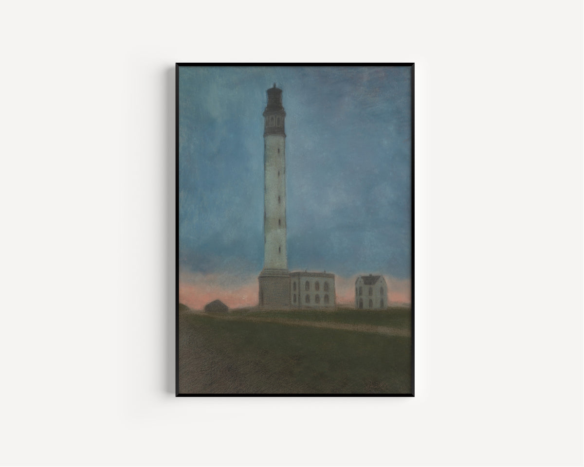 Léon Spilliaert — De vuurtoren van Oostende bij zonsopgang | Symbolist Art Print