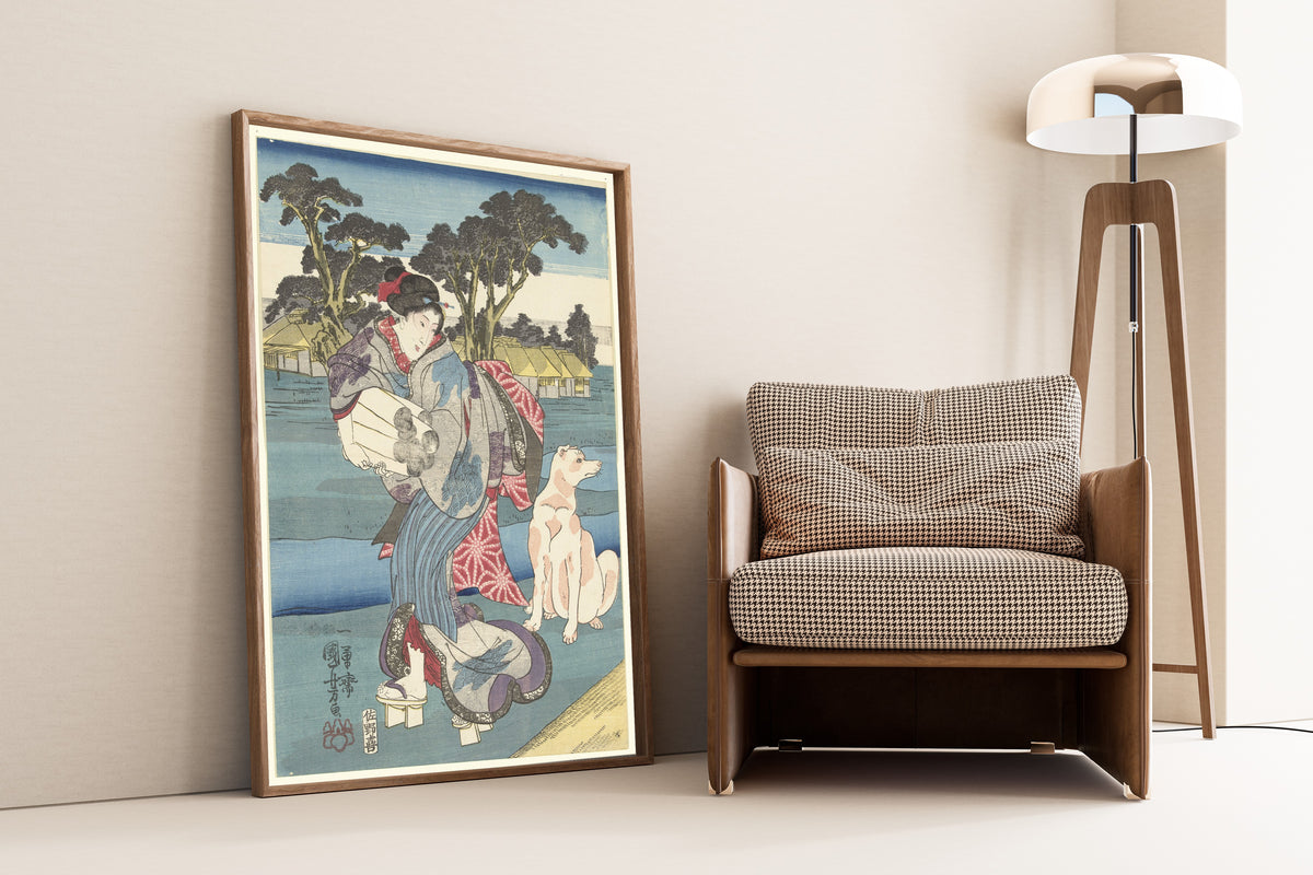 Utagawa Kuniyoshi — The Toi Tama River in Settsu Province | Japanese Woodblock Print (Ukiyo-e)