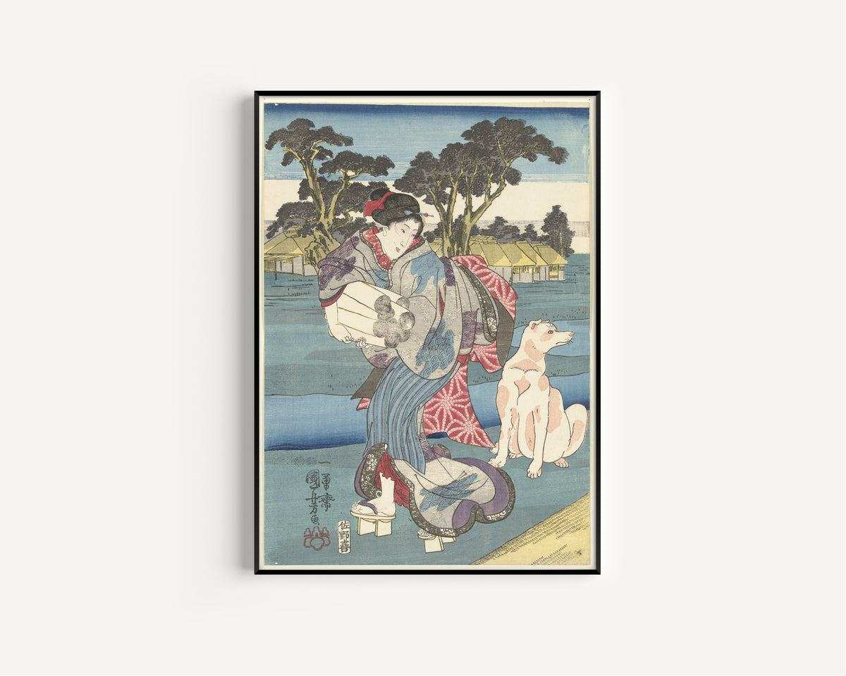 Utagawa Kuniyoshi — The Toi Tama River in Settsu Province | Japanese Woodblock Print (Ukiyo-e)