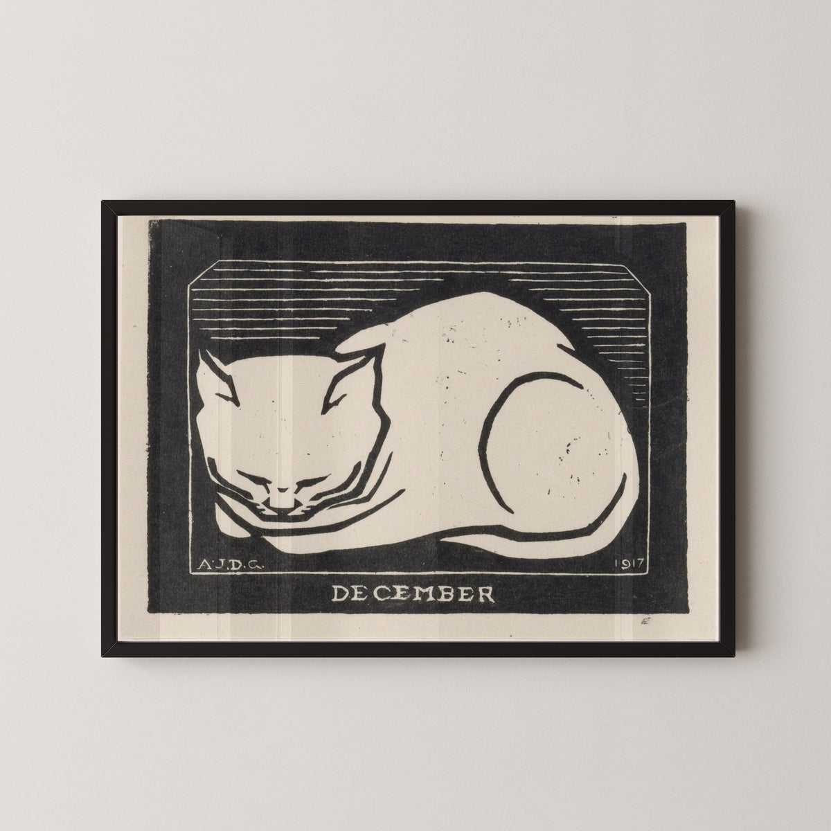 Julie de Graag — December | Woodcut Print