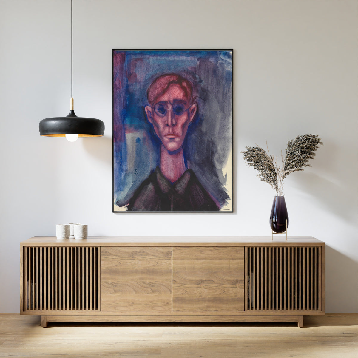 Karl Wiener — Depression, Selbstporträt (Depression, Self-Portrait) | Expressionist Art Print