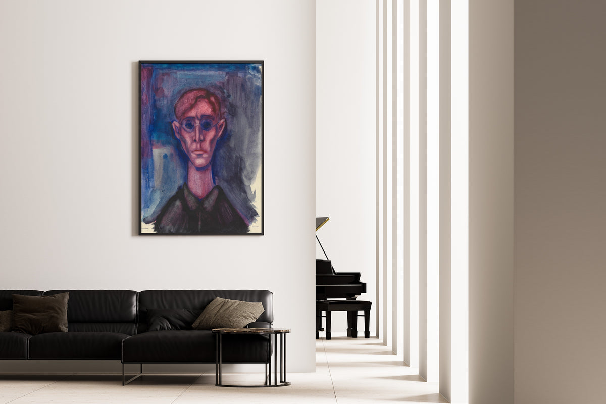 Karl Wiener — Depression, Selbstporträt (Depression, Self-Portrait) | Expressionist Art Print