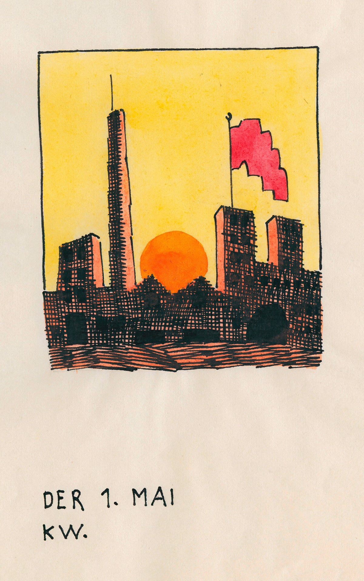 Karl Wiener — Der 1. Mai (May Day) | Modernist Illustration Print