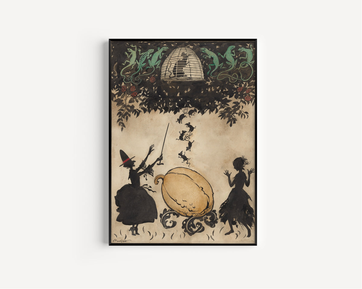 Arthur Rackham — Design for the Cover of Cinderella | Fairy Tale Illustration Print