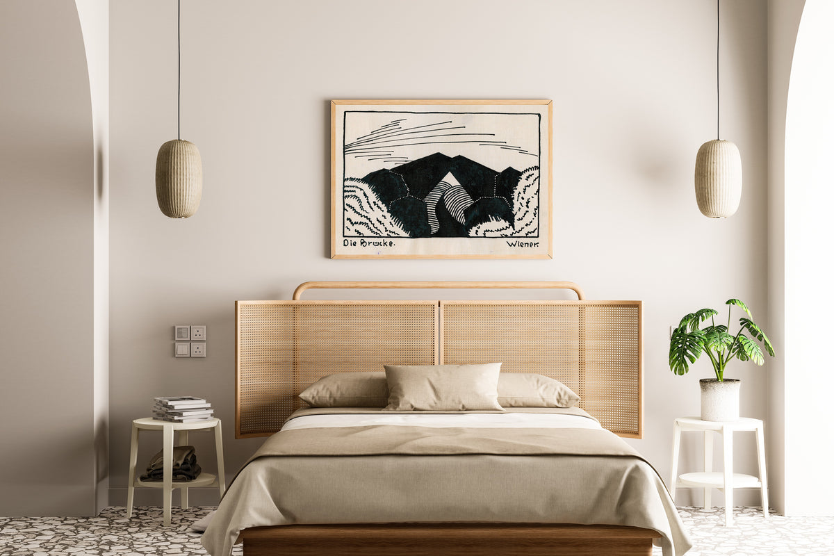 Karl Wiener — Die Brücke (The Bridge) | Modernist Landscape Print