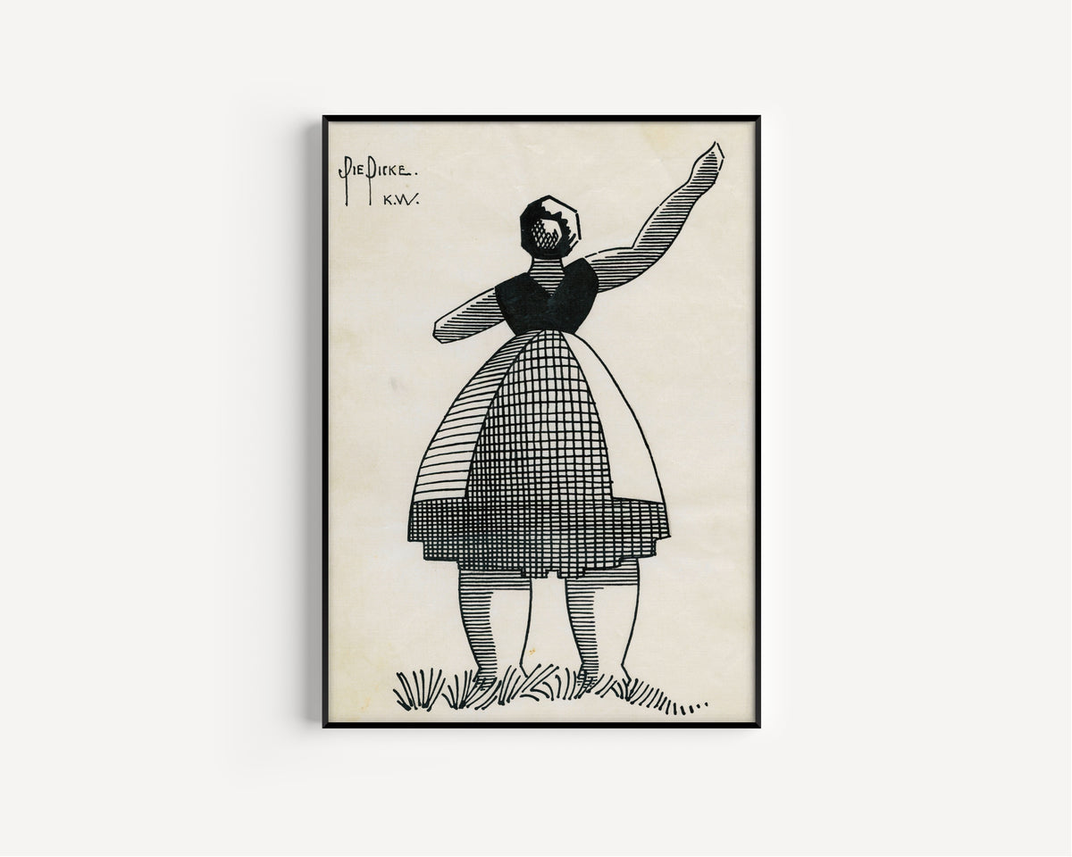 Karl Wiener — Die Dicke (The Stout Woman) | Modernist Illustration Print