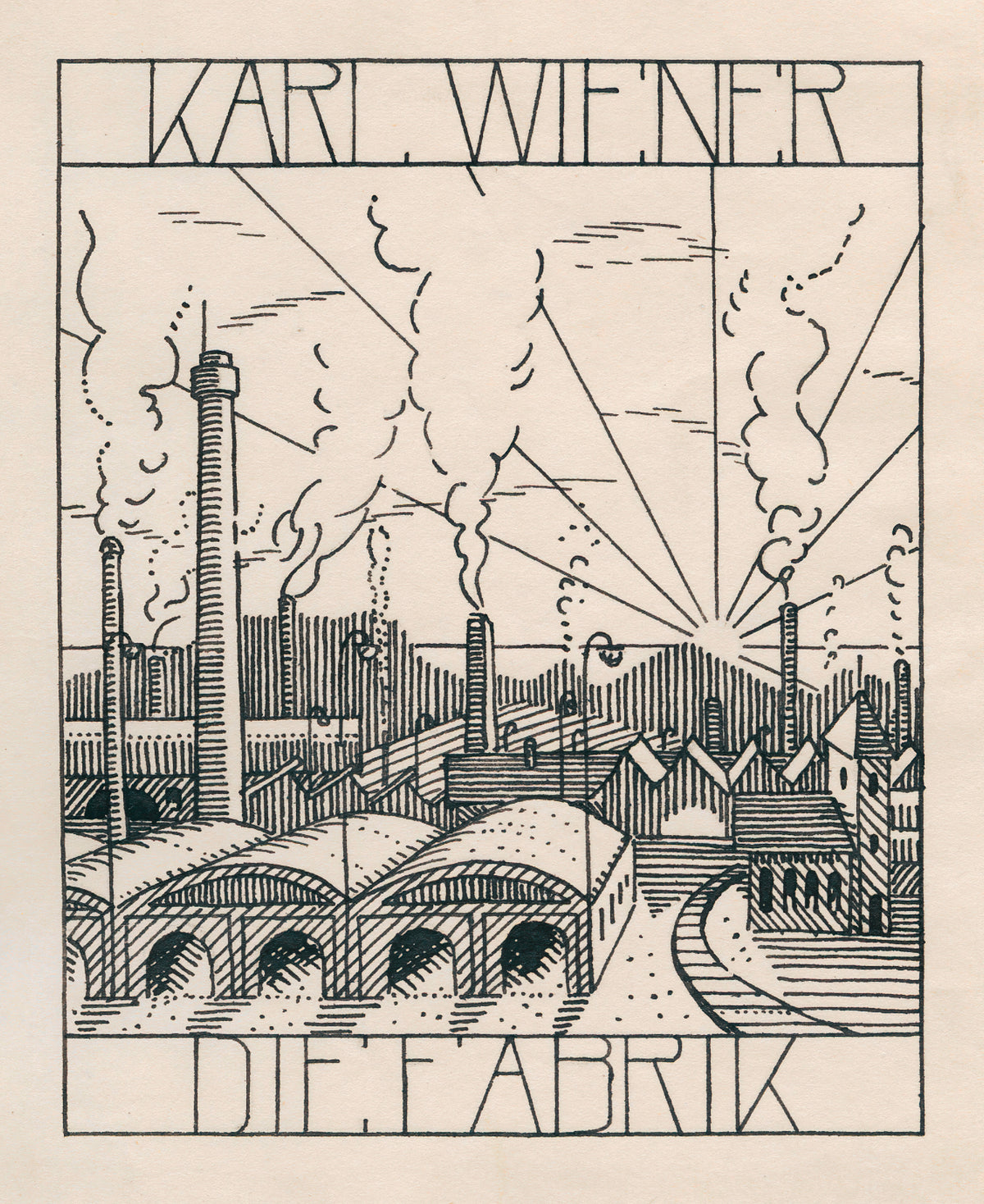 Karl Wiener — Die Fabrik (The Factory) | Modernist Illustration Print