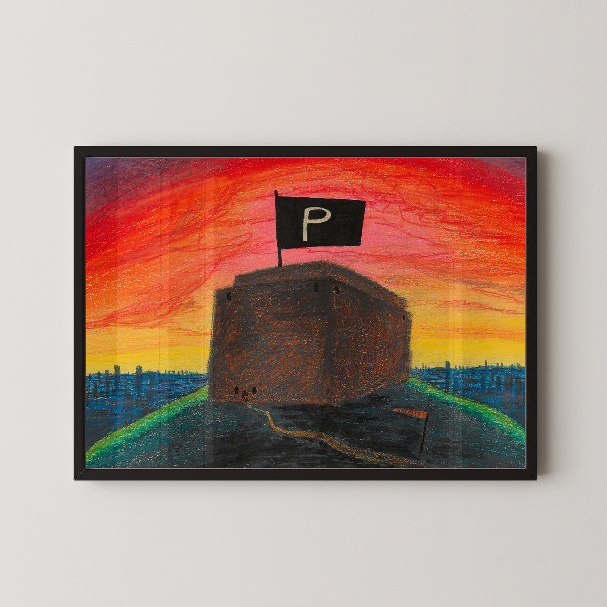 Karl Wiener — Die Pulverflagge (The Powder Flag) | Surreal Art Print
