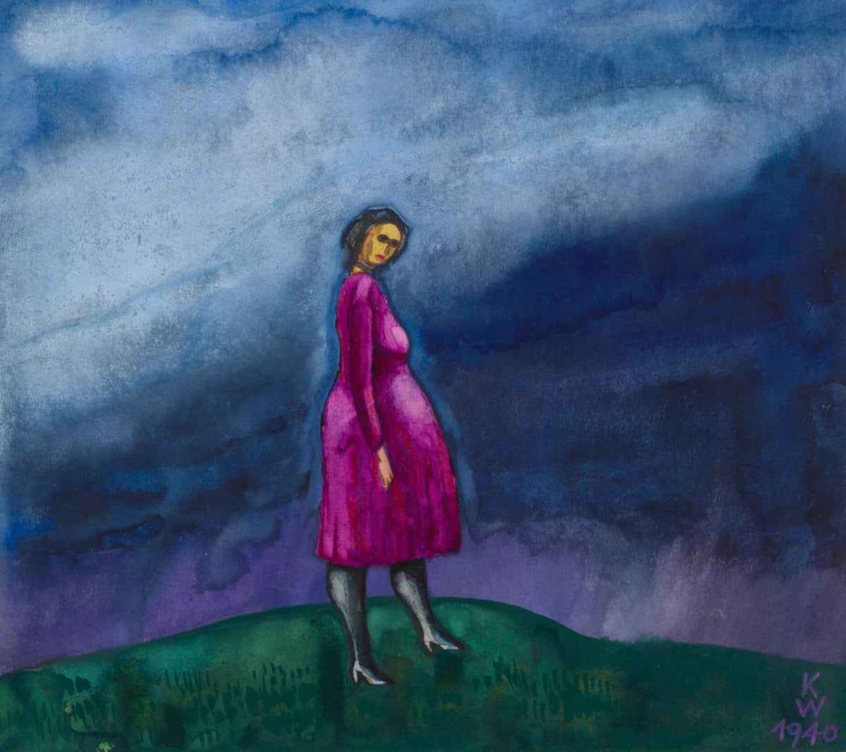 Karl Wiener — Die Schwangere (The Pregnant Woman) | Expressionist Art Print