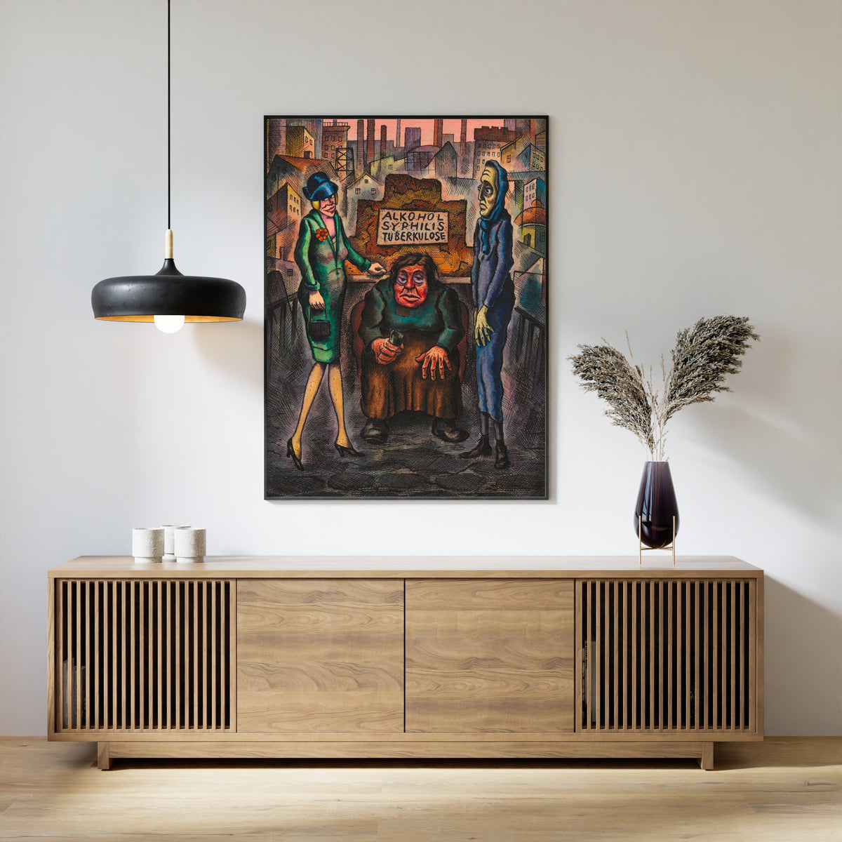 Karl Wiener — Die drei Volksseuchen (The Three Plagues) | Modernist Art Print