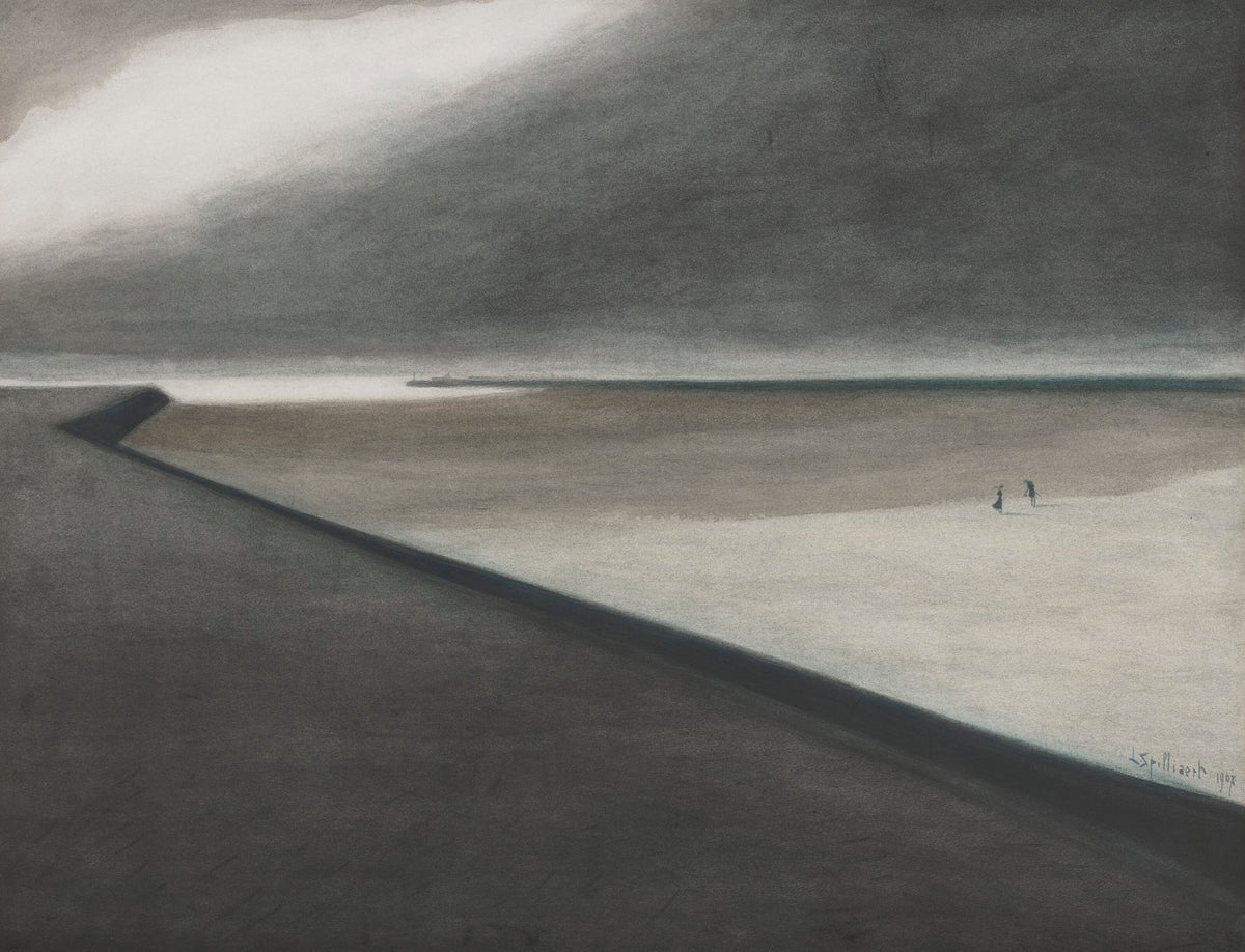 Léon Spilliaert — Digue et plage | Symbolist Art Print