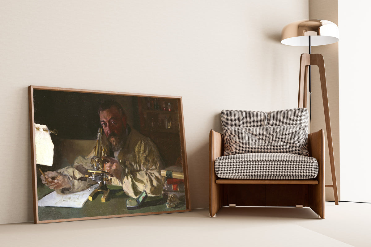 Joaquín Sorolla — Dr. Simarro at the Microscope | Fine Art Print