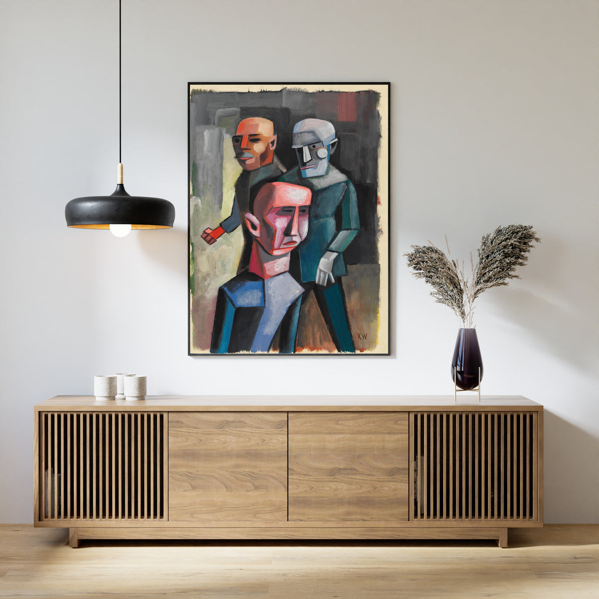 Karl Wiener — Drei Männer (Three Men) | Modernist Art Print