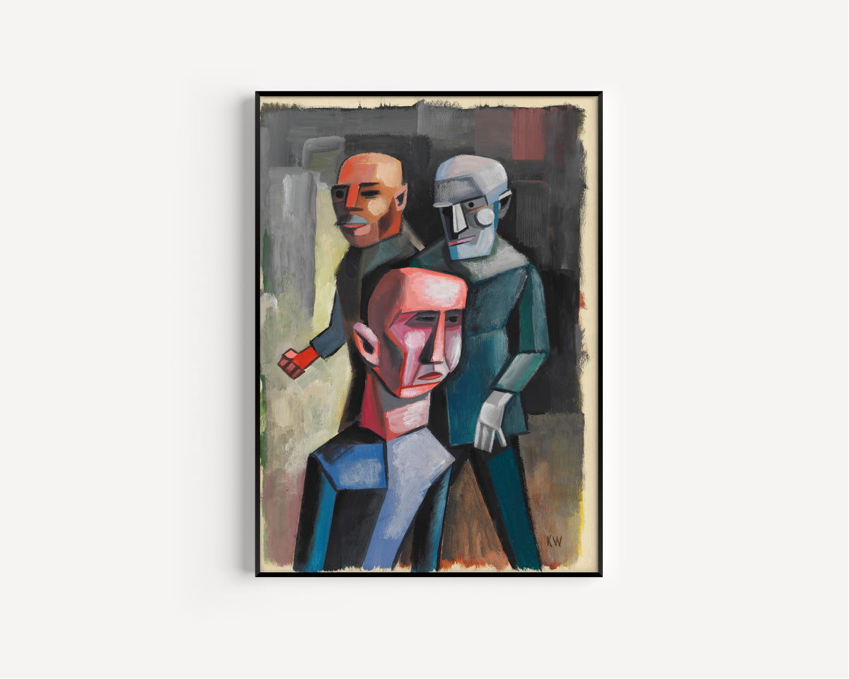 Karl Wiener — Drei Männer (Three Men) | Modernist Art Print