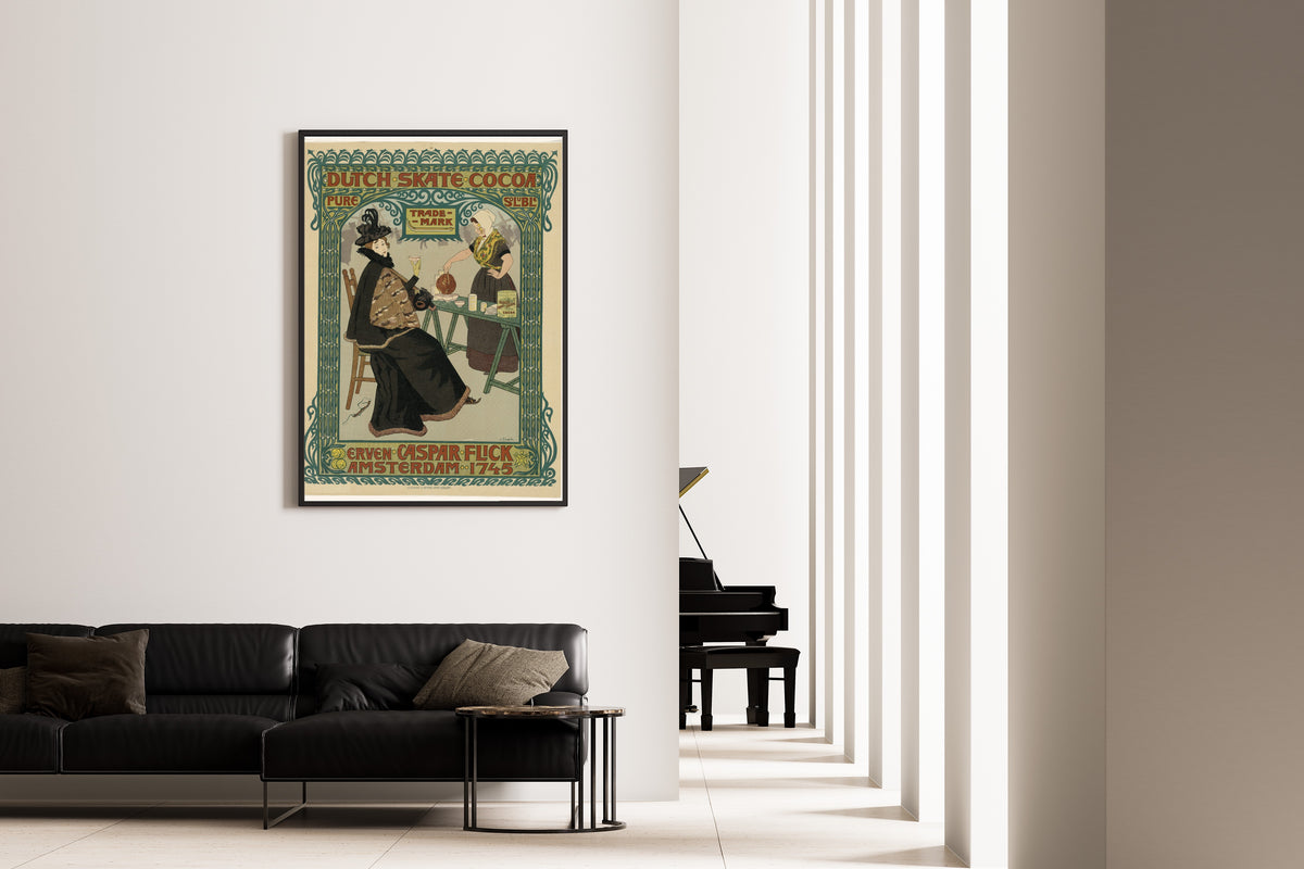 Johann Georg van Caspel — Dutch skate cocoa. Erven Caspar Flick | Vintage Poster Print