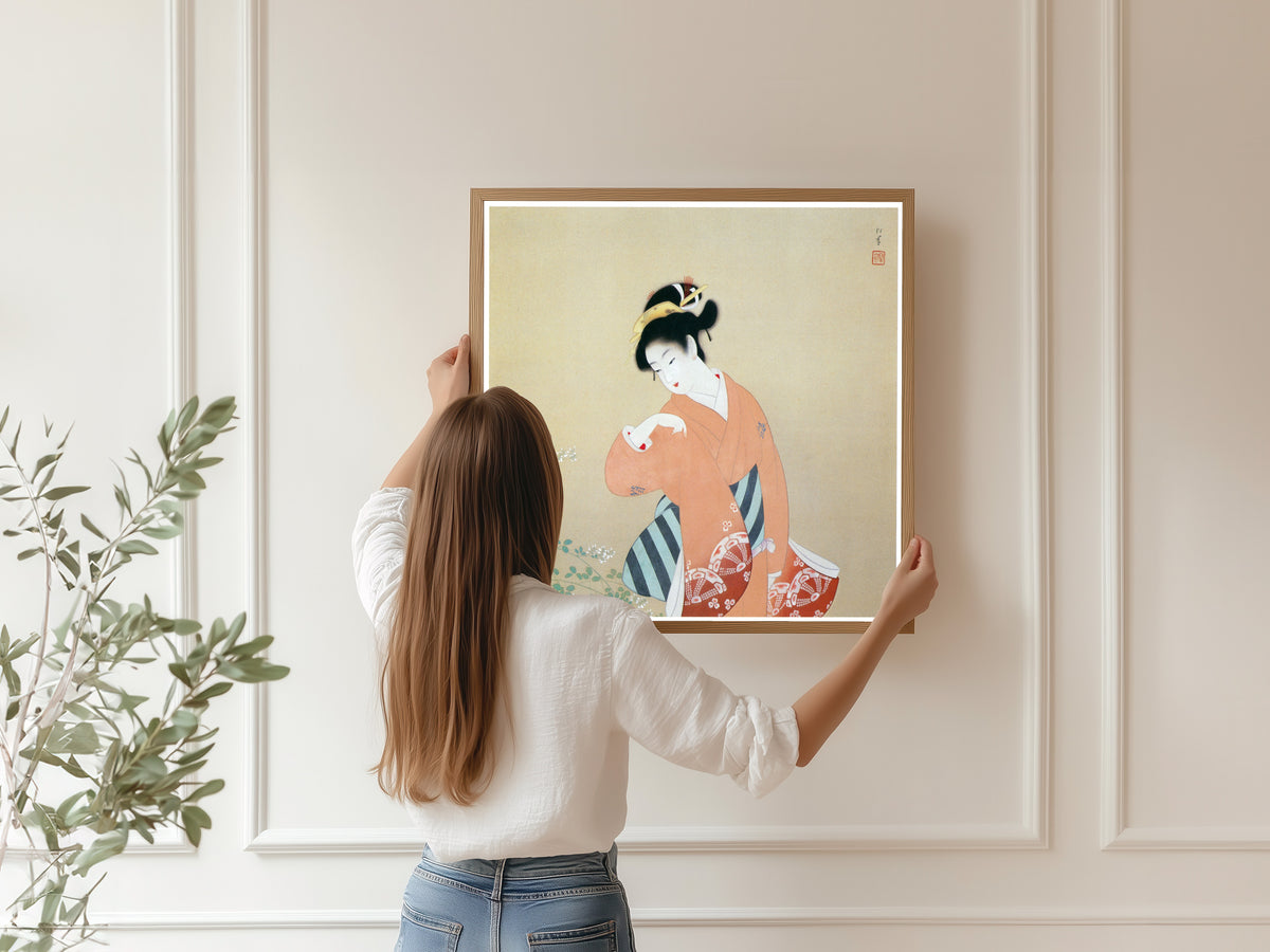 Early Autumn by Uemura Shōen — shown framed on a wall