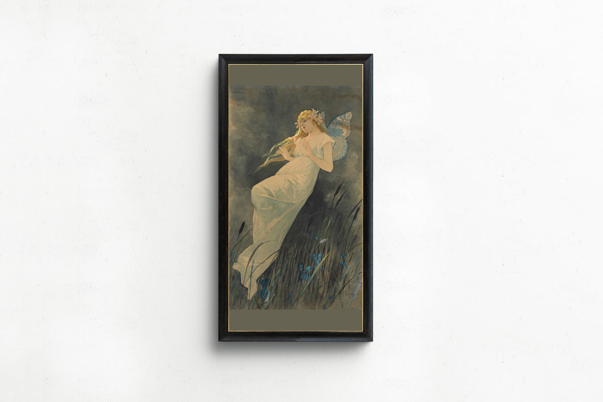 Alphonse Mucha — Elf with Iris | Art Nouveau Print