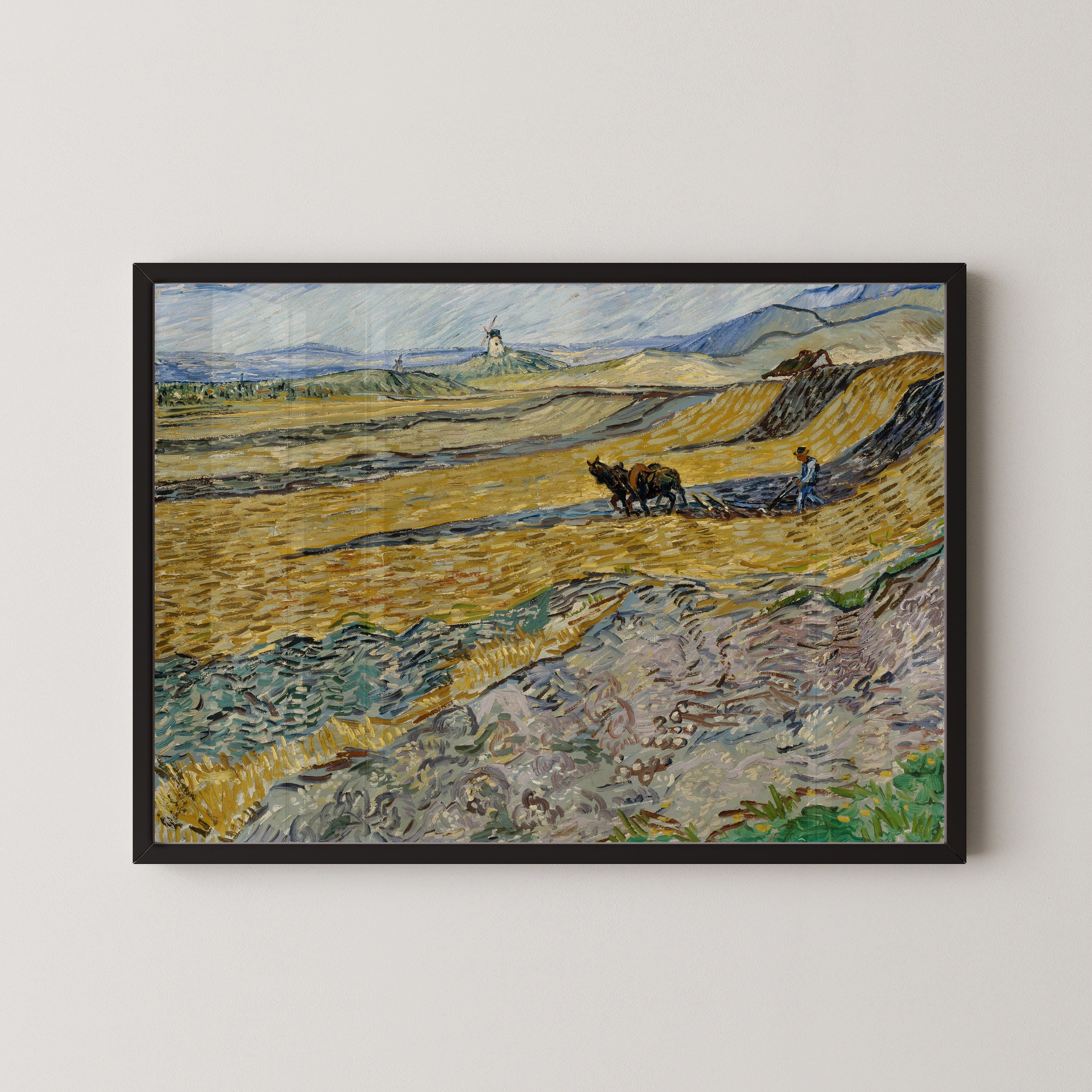 Vincent van Gogh — Enclosed Field with Ploughman | Fine Art Print