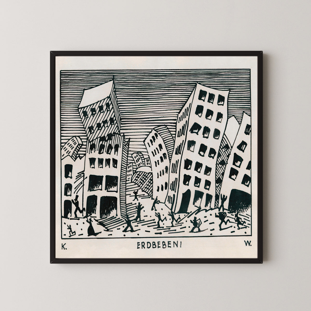 Karl Wiener — Erdbeben! (Earthquake) | Vintage Poster Print