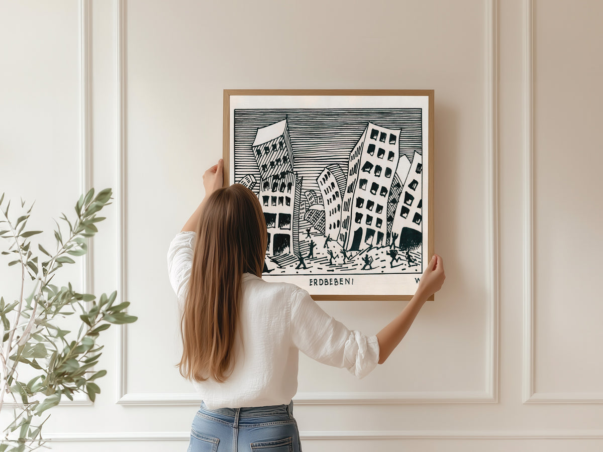 Karl Wiener — Erdbeben! (Earthquake) | Vintage Poster Print