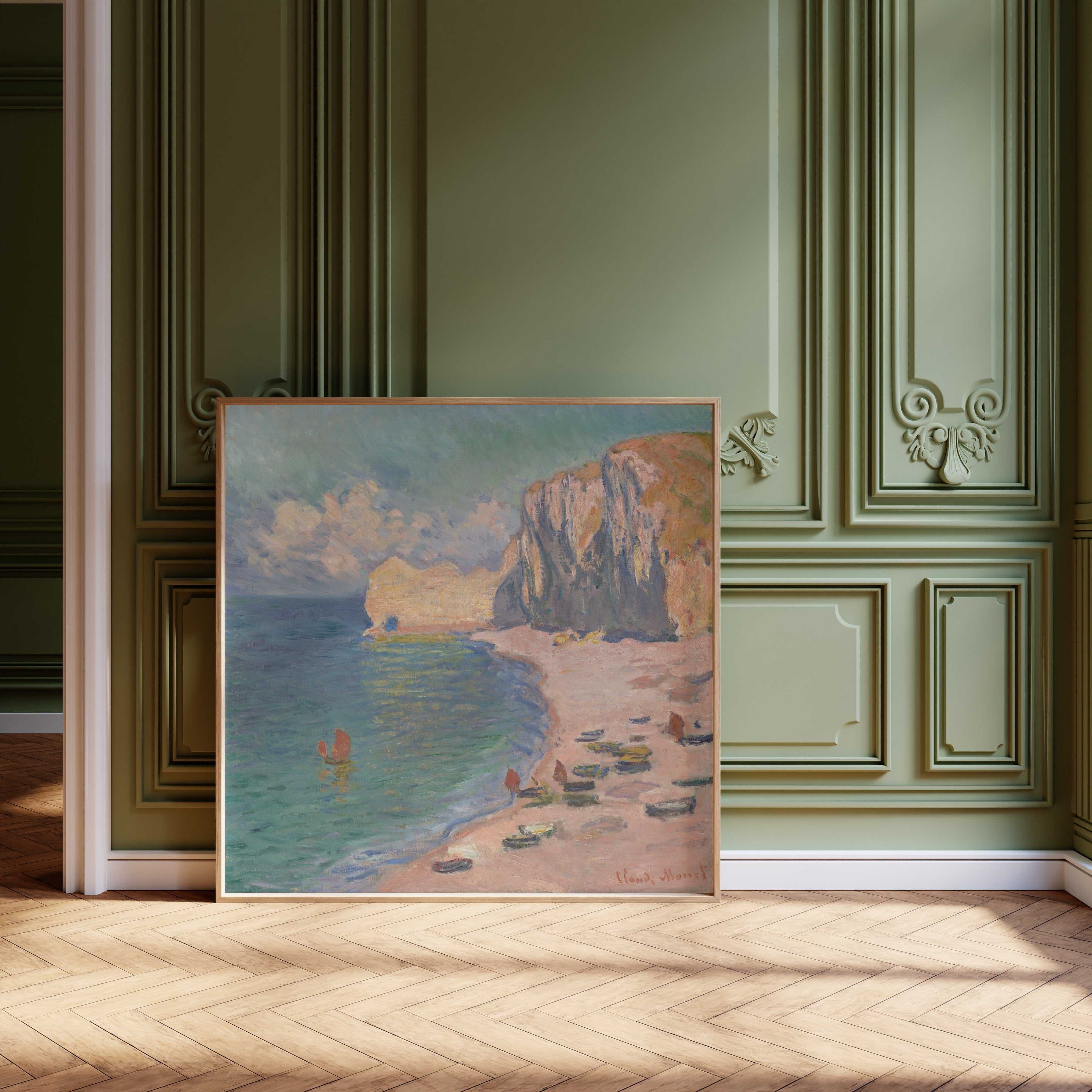 Claude Monet — Étretat, The Beach and the Falaise d'Amont | Fine Art Print
