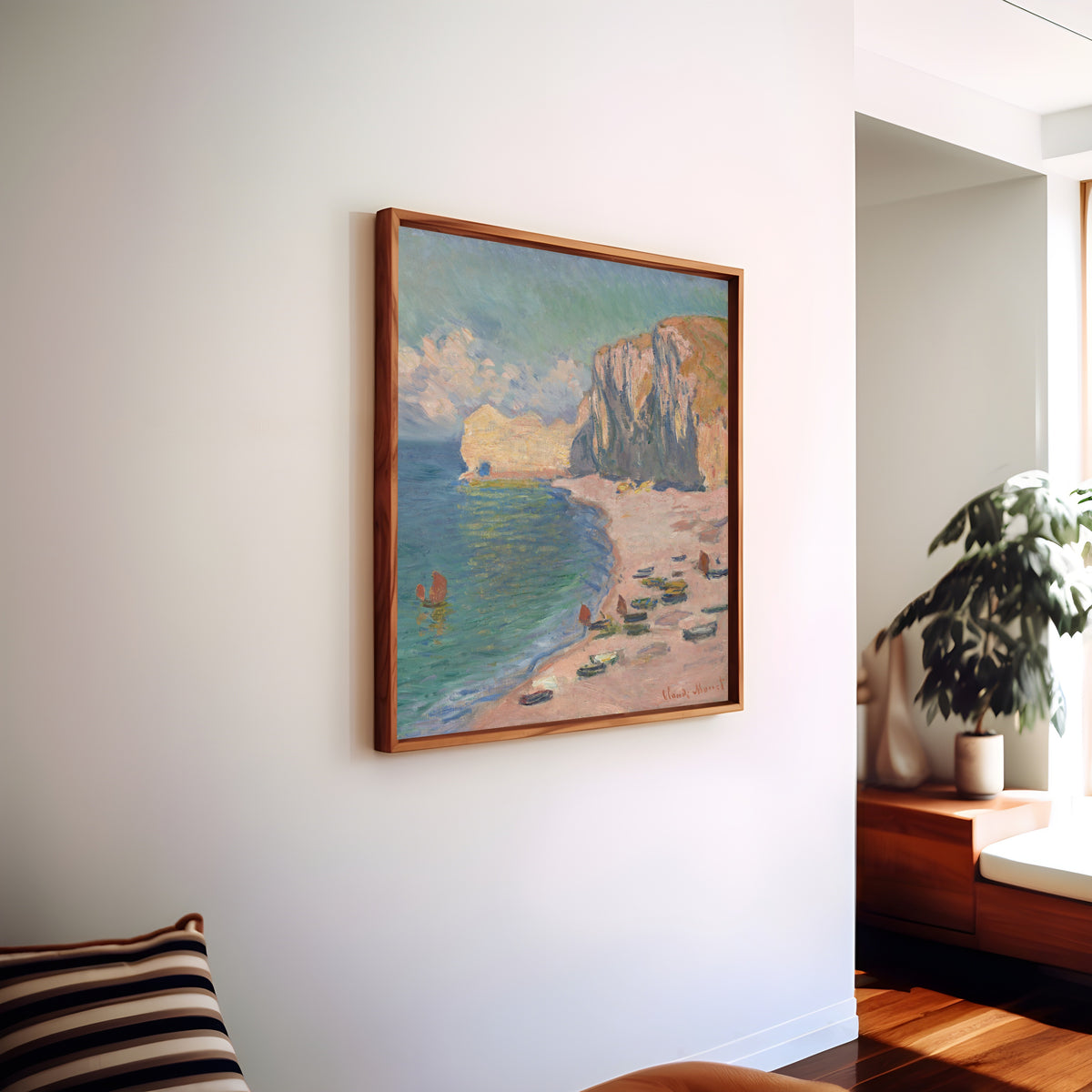 Claude Monet — Étretat, The Beach and the Falaise d'Amont | Fine Art Print