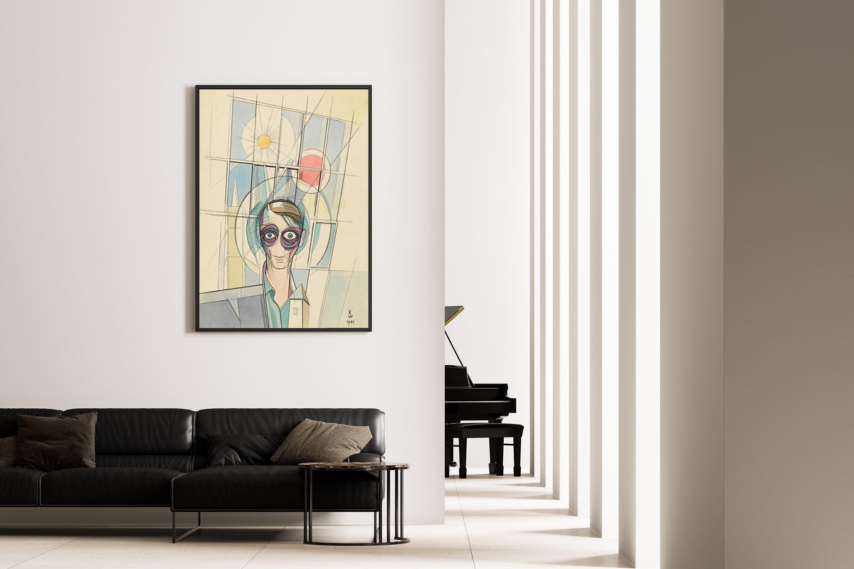 Karl Wiener — Euphorie, Selbstporträt (Euphoria, Self-Portrait) | Modernist Art Print
