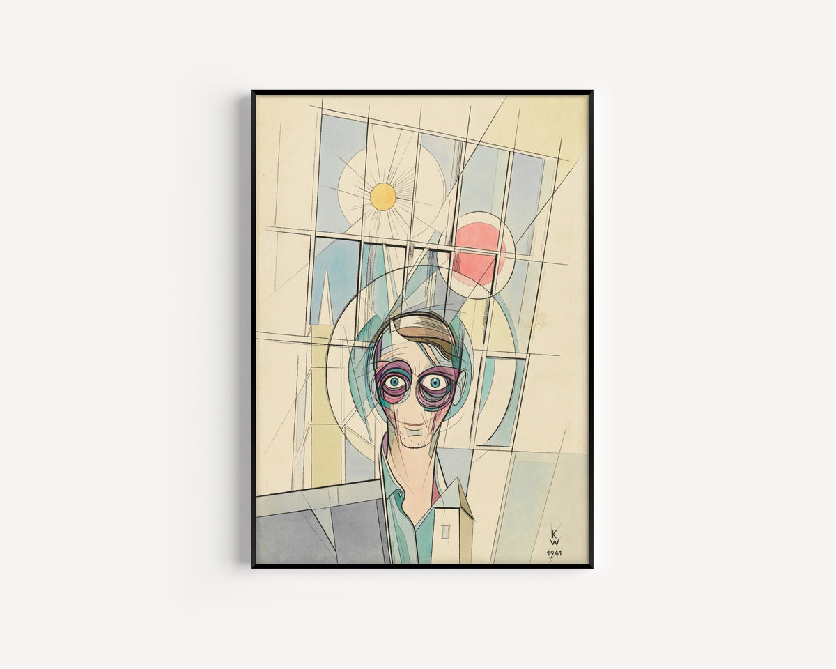 Karl Wiener — Euphorie, Selbstporträt (Euphoria, Self-Portrait) | Modernist Art Print
