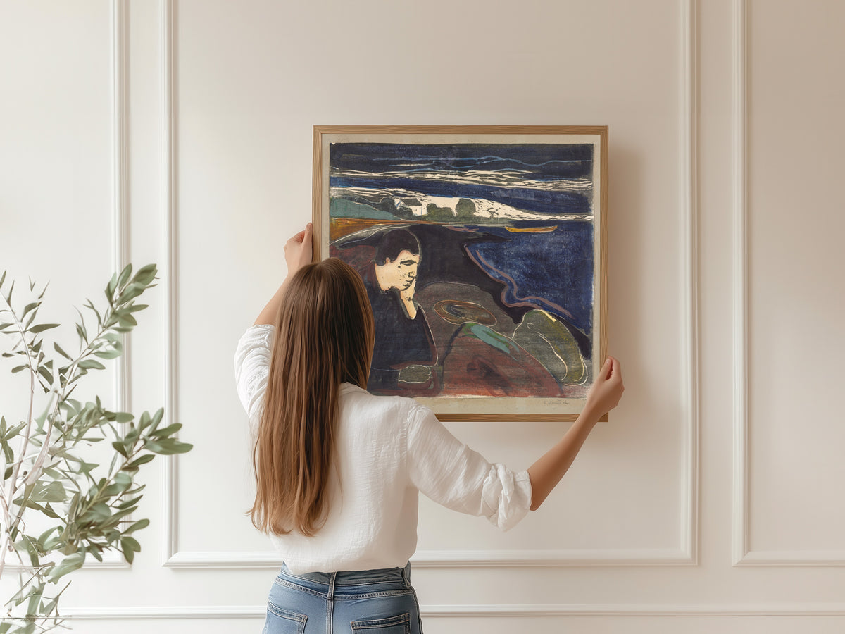 Edvard Munch — Evening, Melancholy I | Expressionist Fine Art Print