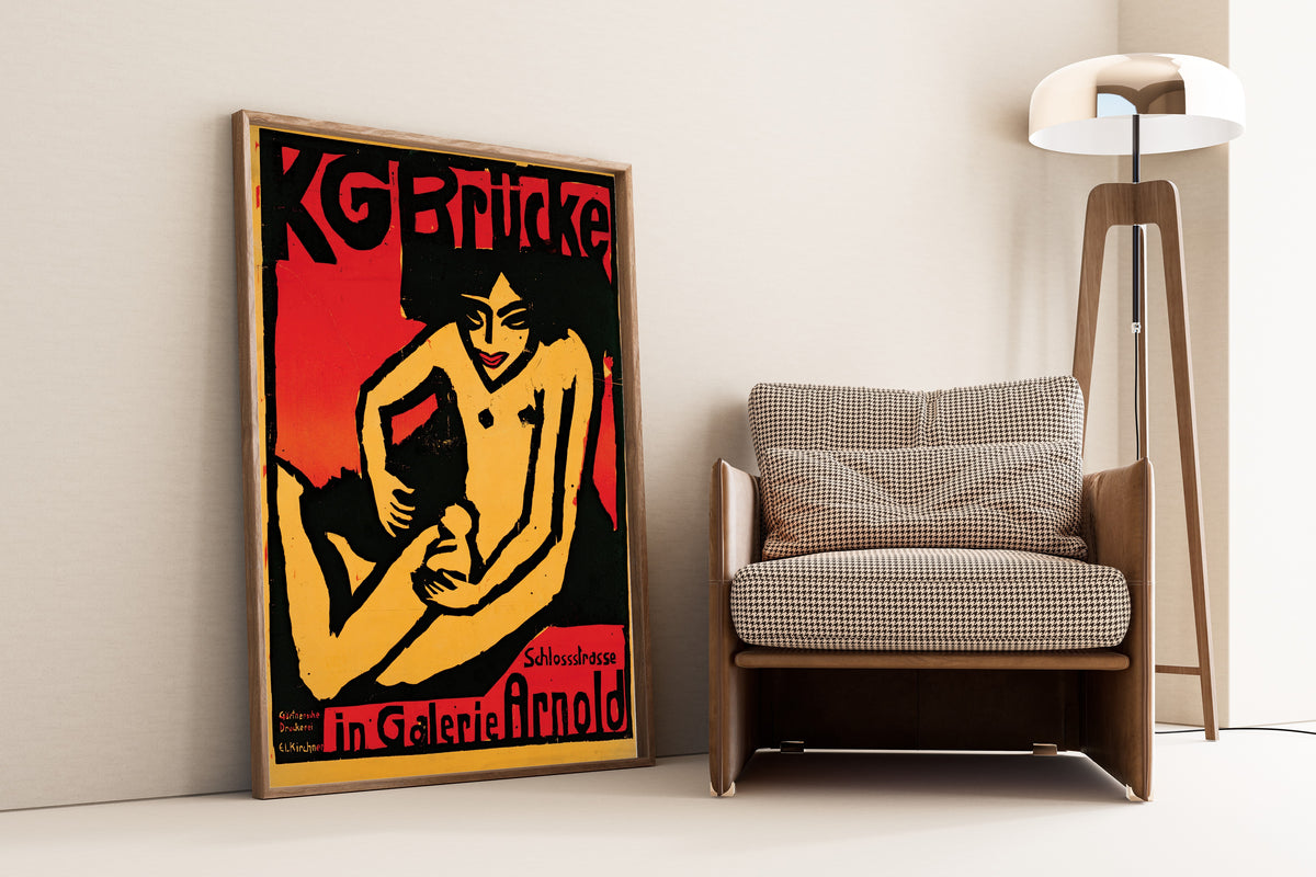 Ernst Ludwig Kirchner — KG Brücke exhibition poster, Galerie Arnold | Vintage Poster Print