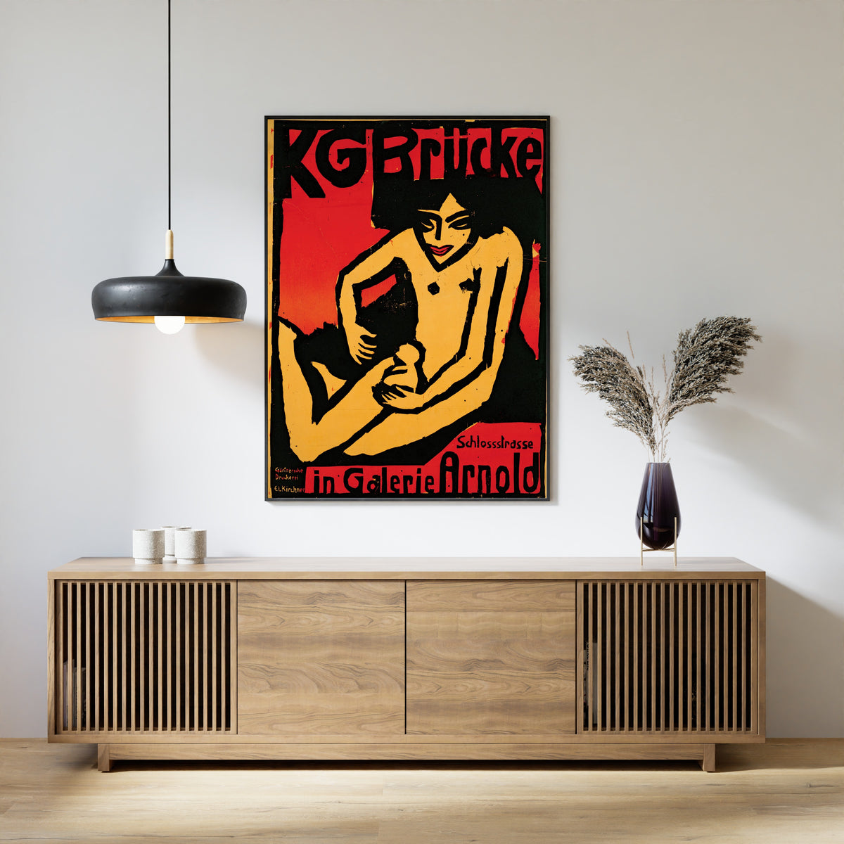 Ernst Ludwig Kirchner — KG Brücke exhibition poster, Galerie Arnold | Vintage Poster Print