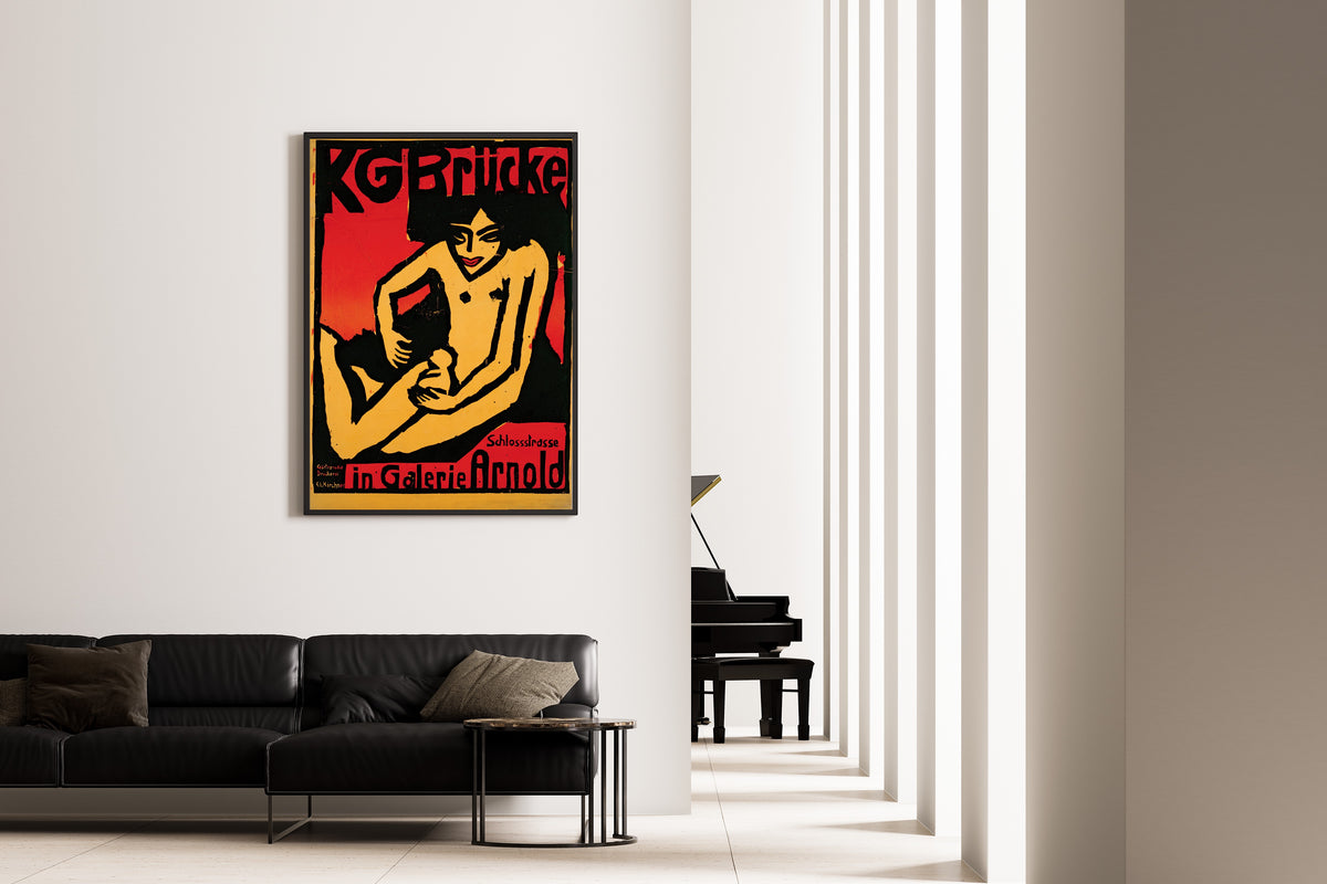 Ernst Ludwig Kirchner — KG Brücke exhibition poster, Galerie Arnold | Vintage Poster Print