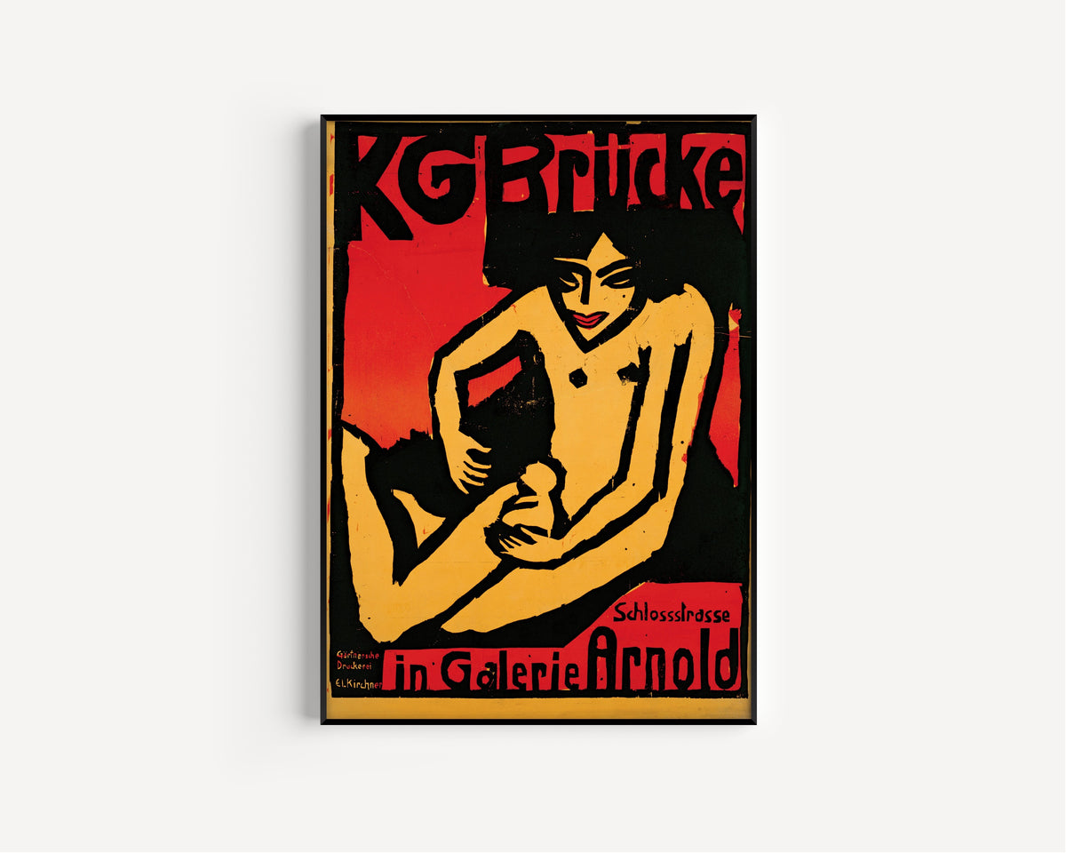 Ernst Ludwig Kirchner — KG Brücke exhibition poster, Galerie Arnold | Vintage Poster Print
