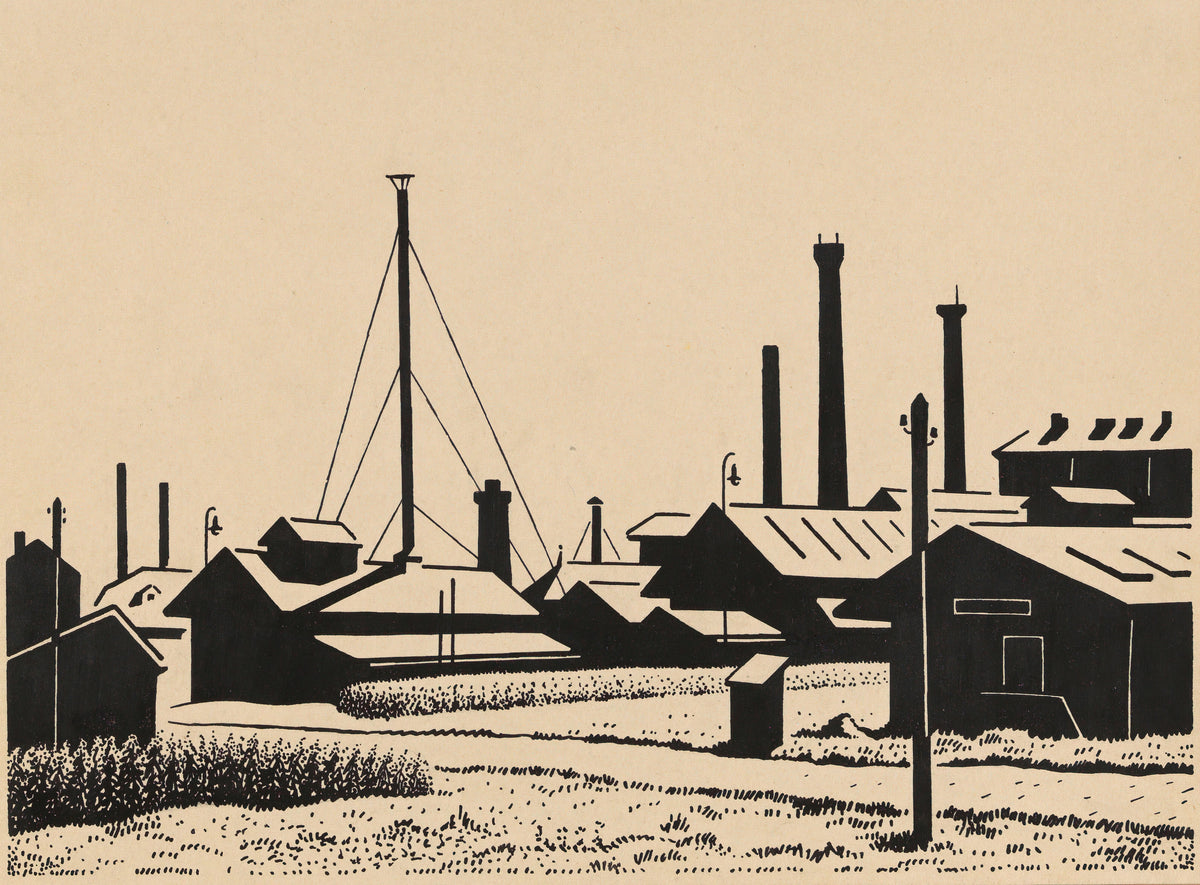 Karl Wiener — Fabriksanlagen (Factory Complex) | Modernist Illustration Print