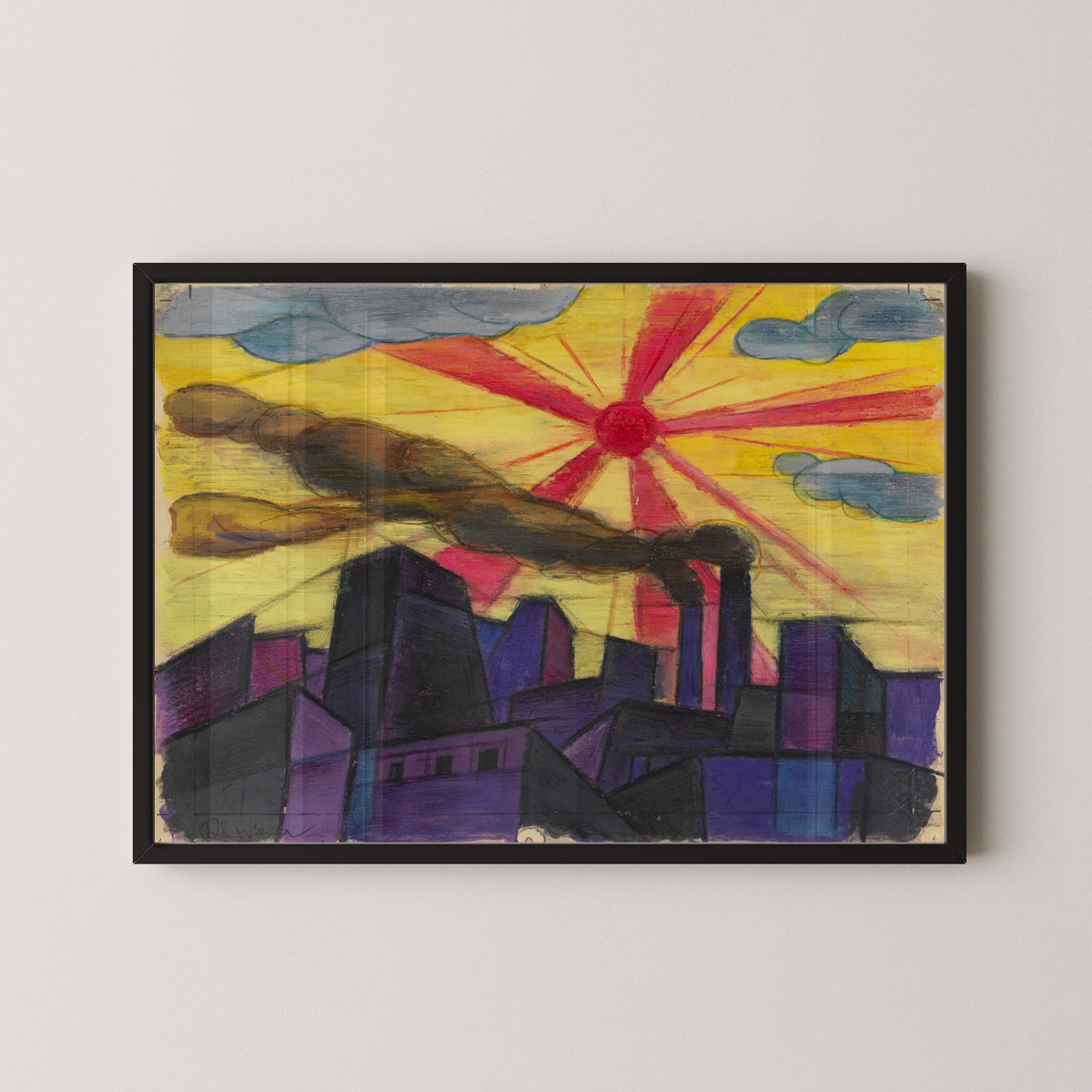 Karl Wiener — Fabriksstadt (Factory Town) | Expressionist Art Print