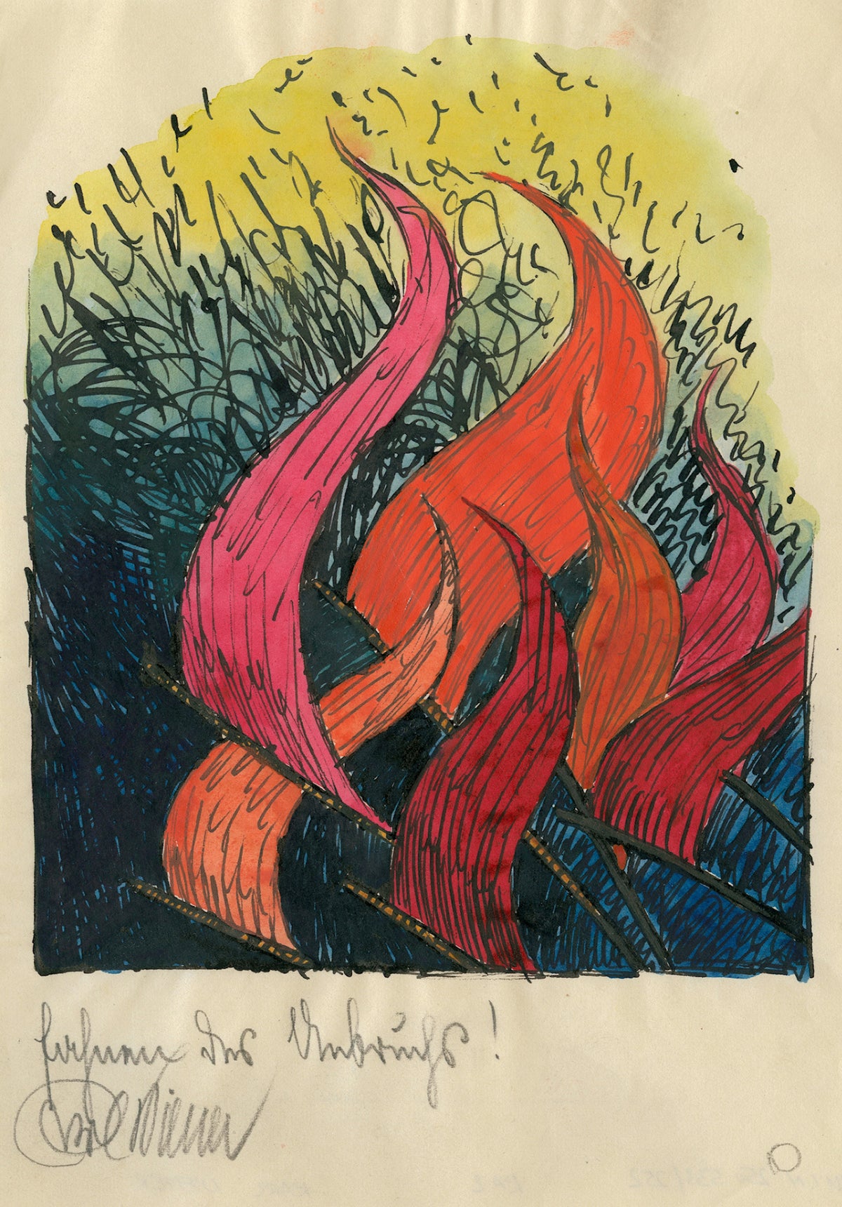 Karl Wiener — Fahnen des Umbruchs (Banners of Upheaval) | Expressionist Art Print