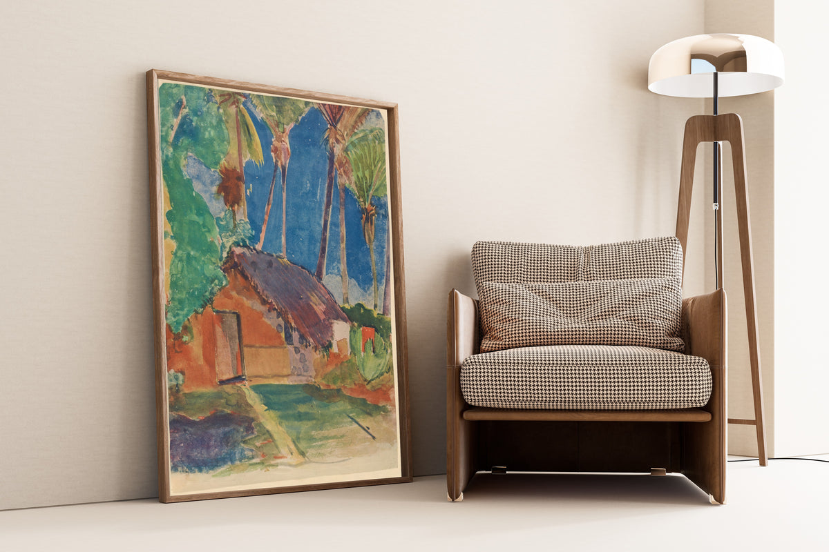 Paul Gauguin — Fare sous les cocotiers (House under the Coconut Palms) | Fine Art Print