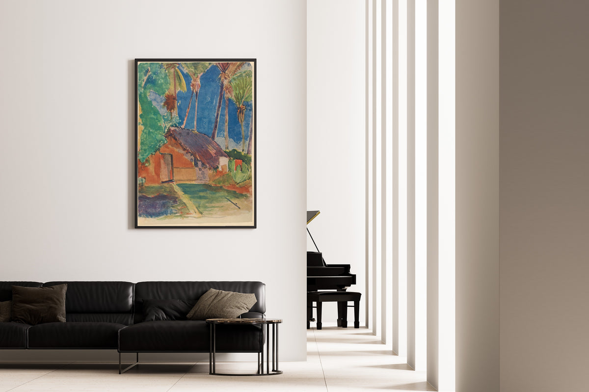 Paul Gauguin — Fare sous les cocotiers (House under the Coconut Palms) | Fine Art Print