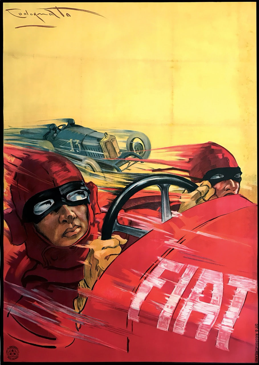 Plinio Codognato — Fiat Racing Poster (1923) | Vintage Motorsport Print