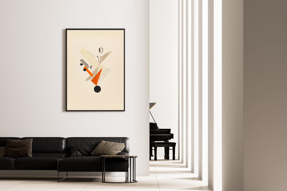 El Lissitzky — Figurines: The Globetrotter (in Time) | Constructivist Lithograph Print