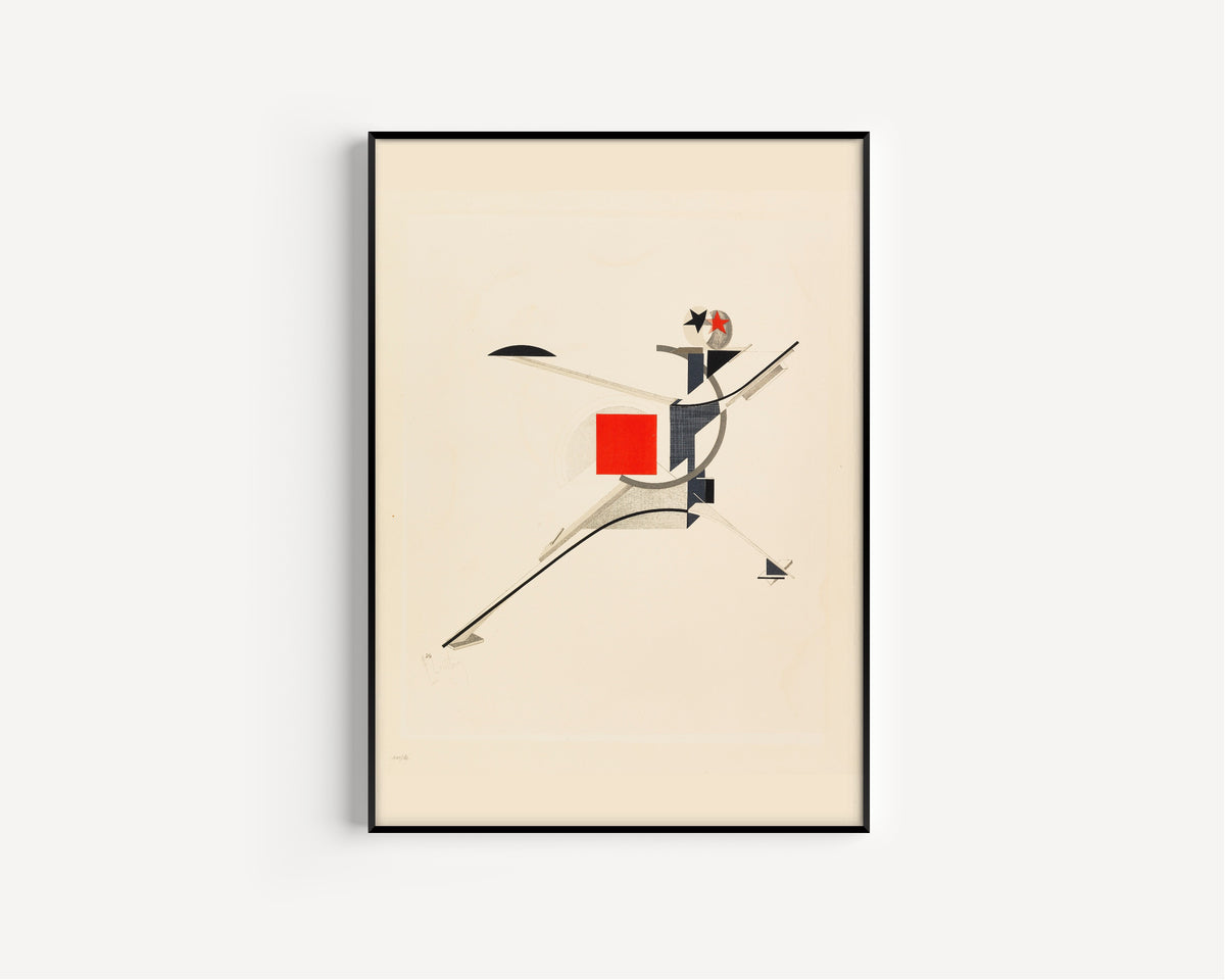 El Lissitzky — Figurines: The New Man (Neuer) | Constructivist Lithograph Print