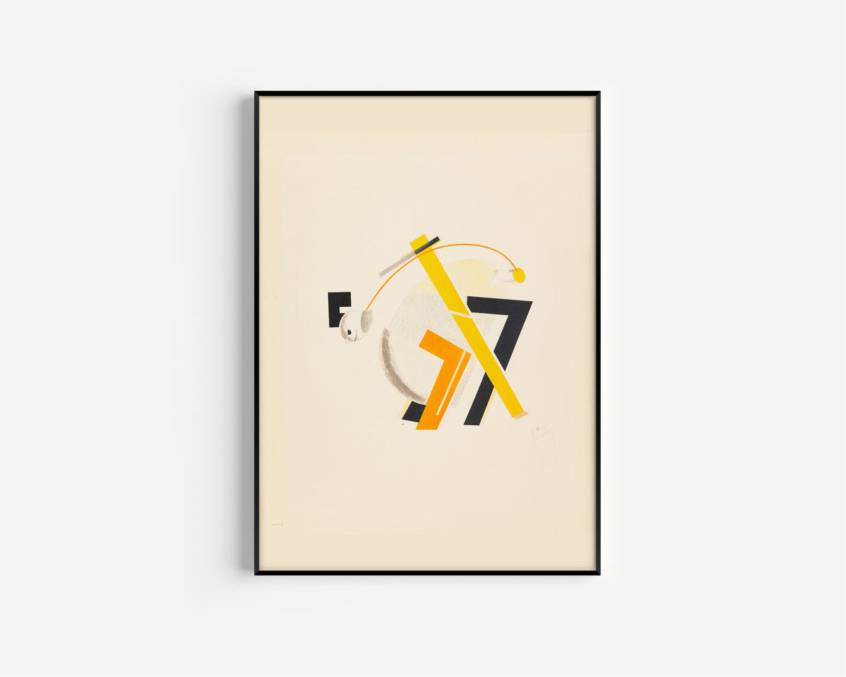 El Lissitzky — Figurines: The Old Man, His Head Two Steps Behind (Alter) | Constructivist Lithograph Print