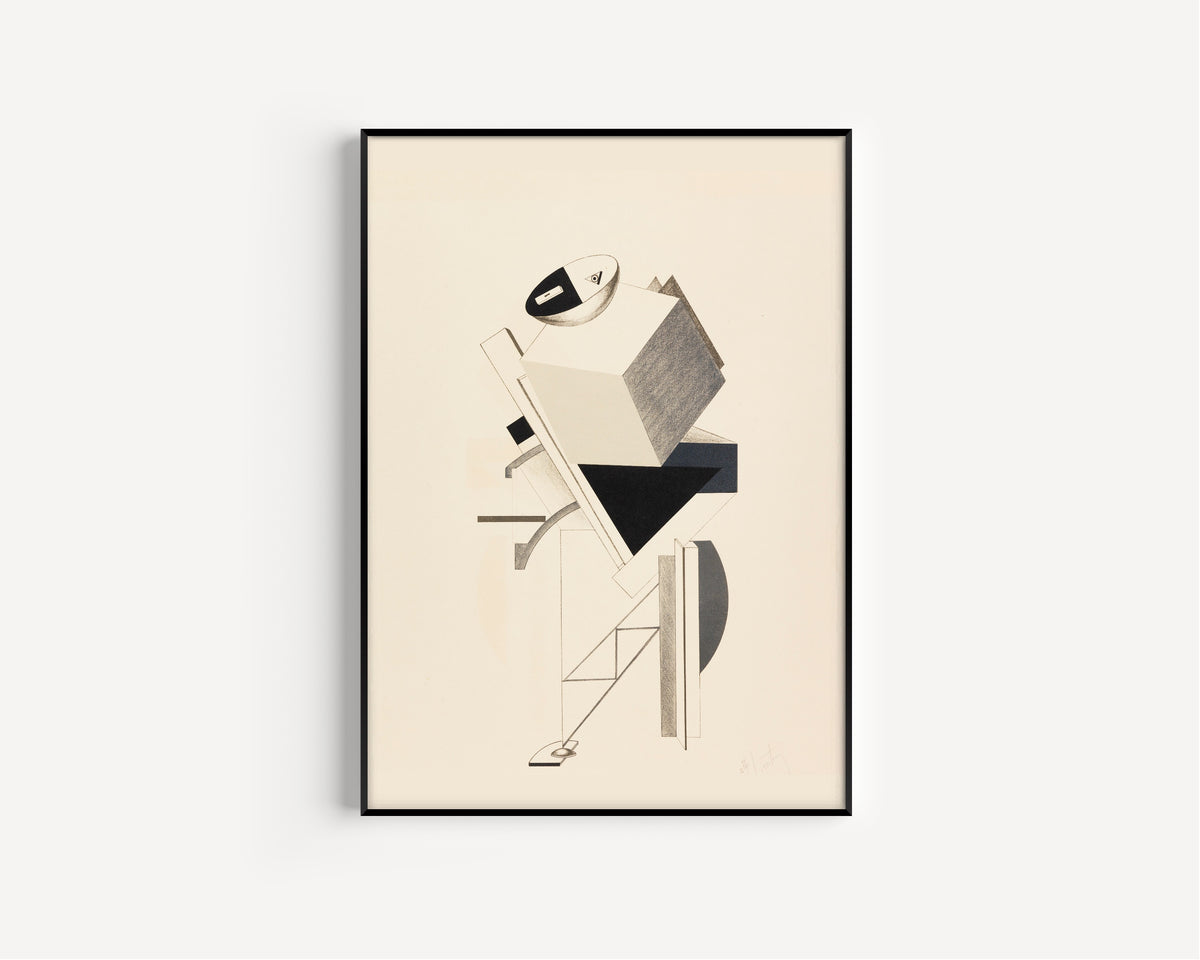 El Lissitzky — Figurines: The Sentry (Posten) | Constructivist Lithograph Print
