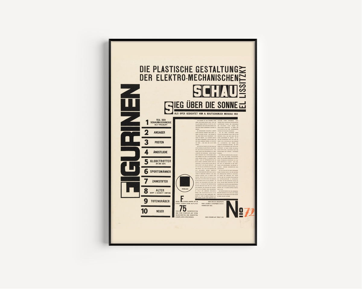 El Lissitzky — Figurines: Victory over the Sun (Title Page) | Constructivist Lithograph Print