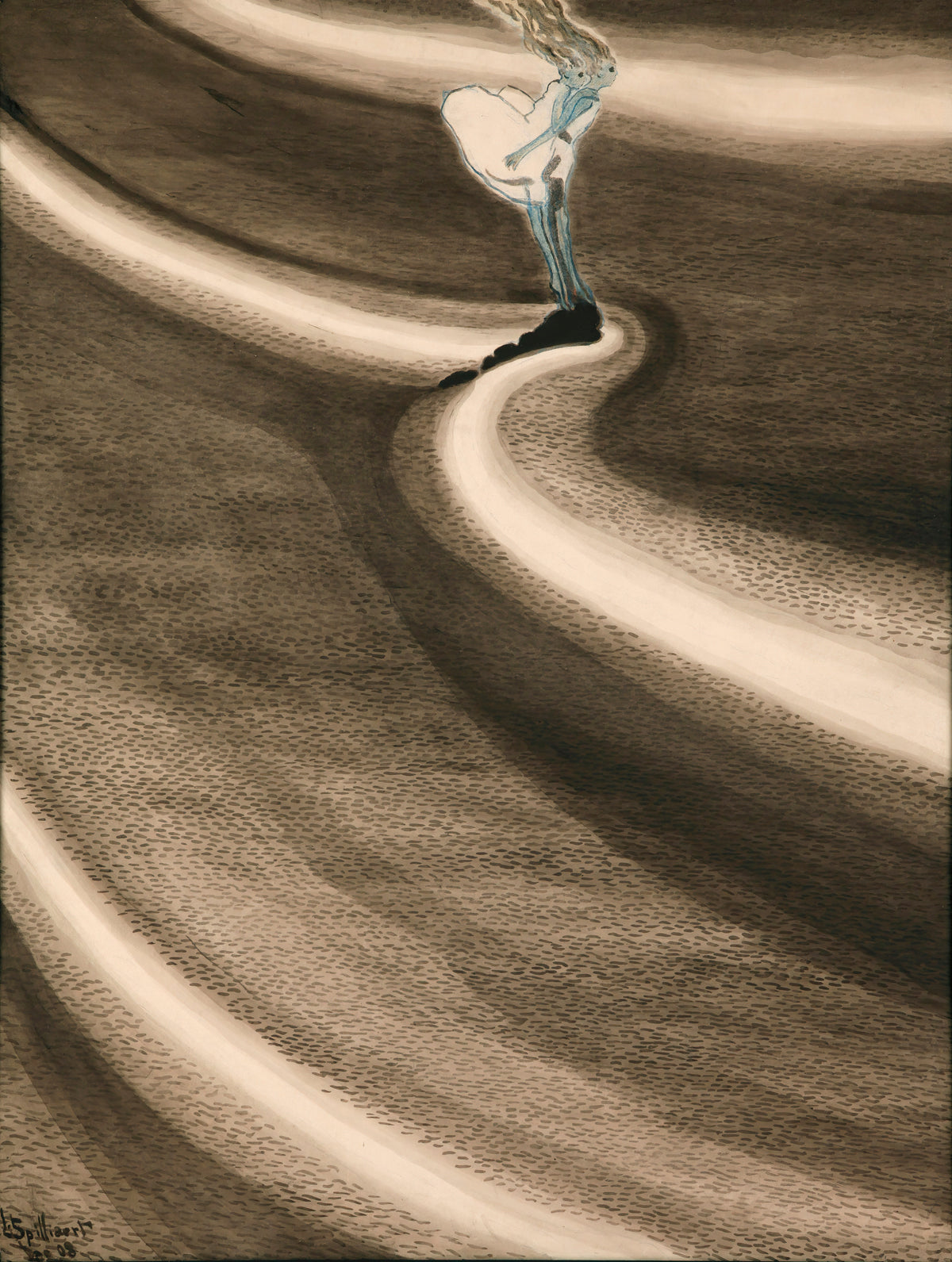 Léon Spilliaert — Fillettes devant la vague | Symbolist Art Print