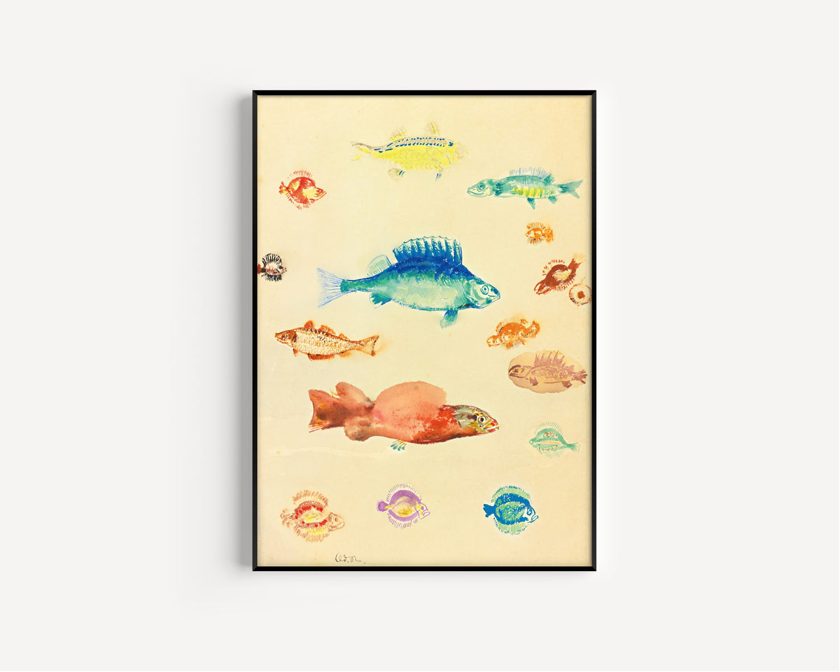 Odilon Redon — Fish | Symbolist Art Print