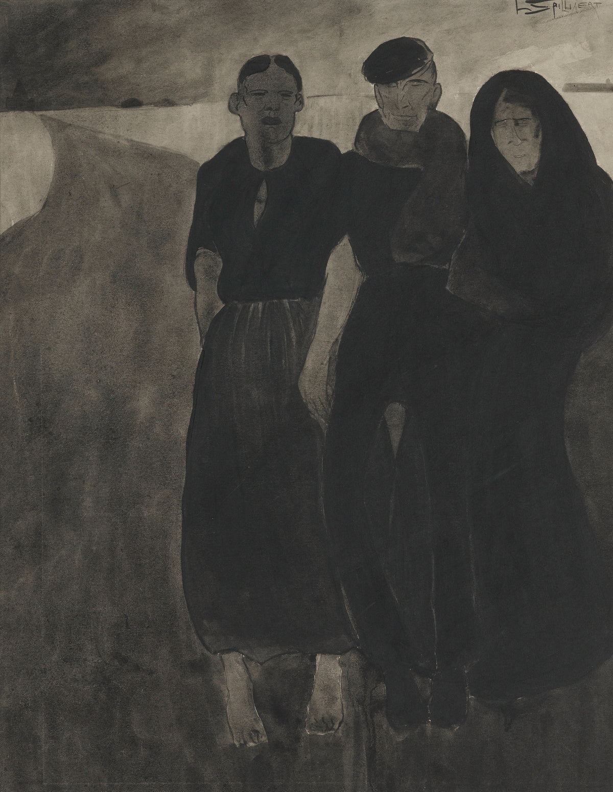 Léon Spilliaert — Fishermen and Women | Symbolist Art Print