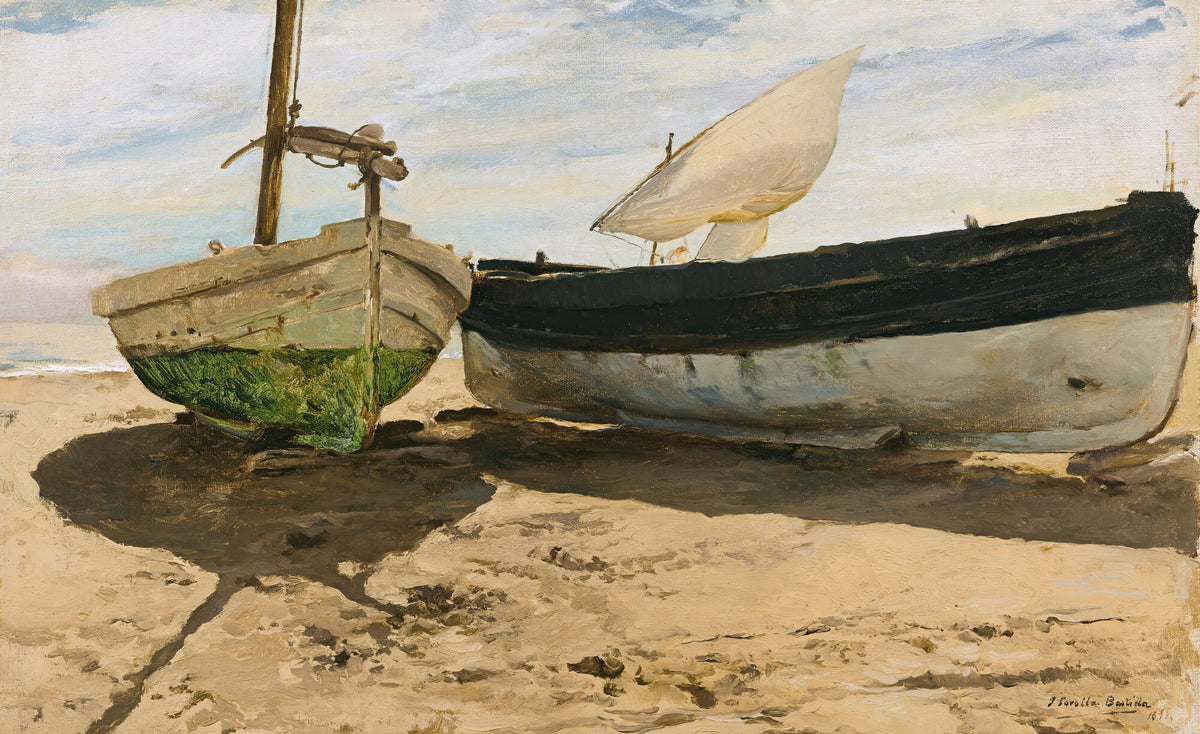 Joaquín Sorolla — Fishing Boats on the Beach, Valencia | Fine Art Print